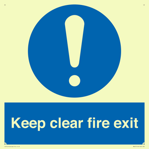 Keep Clear Fire Exit